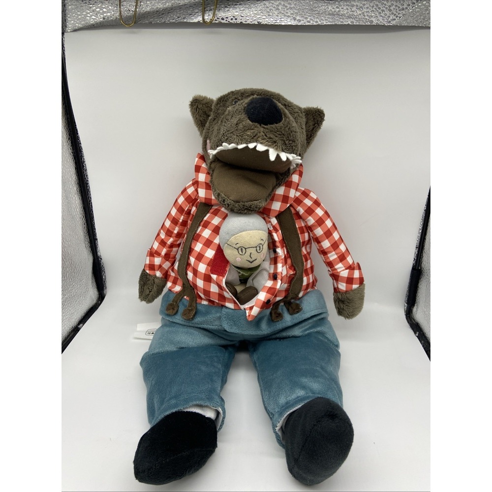 IKEA Lufsig Big Bad Wolf & Granny 17" Plush Little Red Riding Hood Story Soft